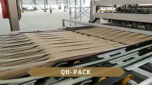 Cortadora hendidora con corte transversal y apilador para cartón de 2 capas