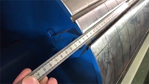 Desplazamiento lateral del cilindro de impresión (hacia la derecha)