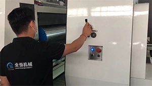 Ajuste de presión entre el rodillo anilox y el rodillo de caucho