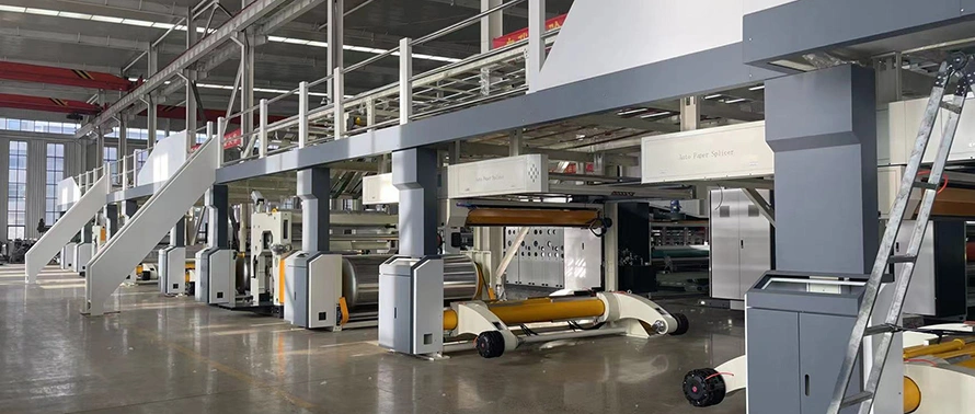 Línea de producción de cartón corrugado de 5 capas